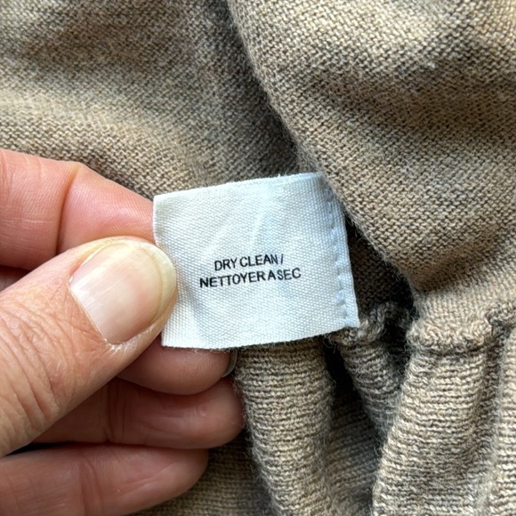 Anthropologie Guinevere brown cotton/cashmere blend small waterfall card… - Picture 7 of 9